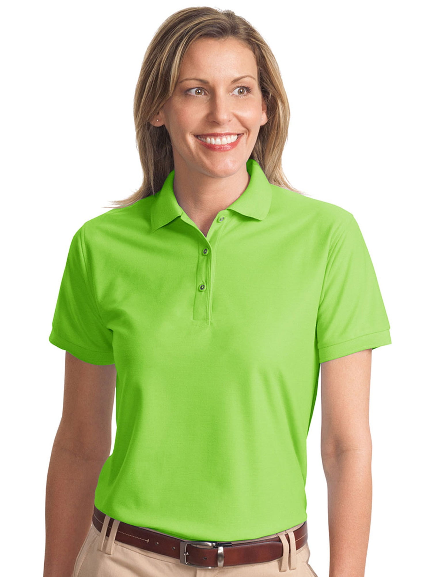 Port Authority - Port Authority Women's Silk Touch Polo. L500 - Walmart.com - Walmart.com