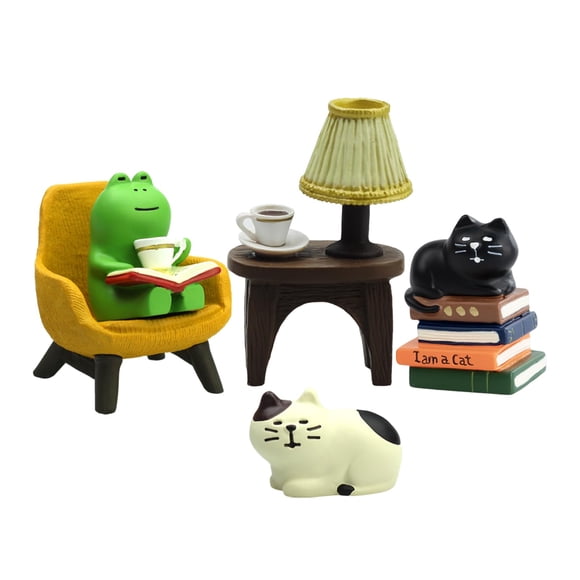 Minifigurita RAQWI con forma de rana y gato para decoración de oficina