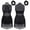 Black, variant on Girls Sequins Tassel Hem Dance Leotard Jazz Latin Tap Dance Dress Costumes Sleeveless Fringe Cocktail Dress Black 12