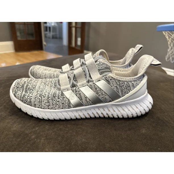 Adi - das Kaptir Mens Size 8.5 Gray White Athletic Running Shoes Sneakers EE9514