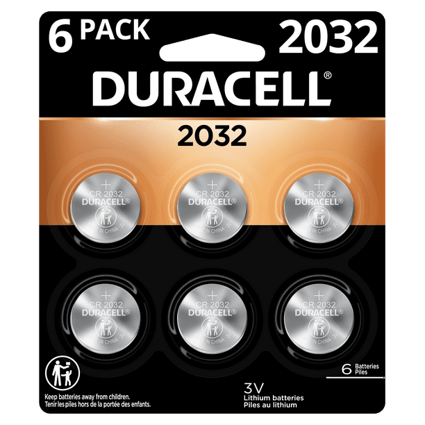 Duracell 3V Lithium Coin Battery, 2032, 6 Pack