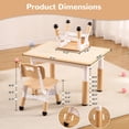 thumbnail image 2 of Bingirl Ensemble Table et Chaises - Hauteur pour Tout-Petit - Bureau Réglable avec Plateau pour Graffiti, 4 Places, 2 of 5