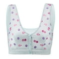 Womens Support Push Up Bras with Sagging Breasts Uplift Front Open Daisy Tank Graphic Ice Silk