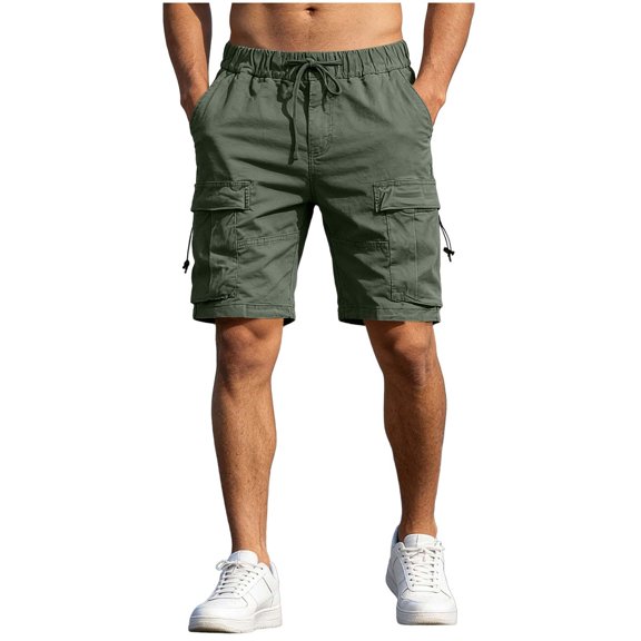 Timoontee Mens Cargo Shorts Durable Tactical Shorts Fashion Daliy Casual Shorts Solid Multi Pockets Summer Outdoor Work Shorts Army Green XL