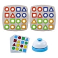 thumbnail image 2 of Geometric Stacker Game Development Toy Early Educational Wooden Sorting Stacking With Bell, 2 of 8