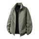 thumbnail image 1 of Ceisia Men Solid Color Hooded Zipper Lamb Gift Fleece Warm Long Sleeve Casual Cardigan Jackets, 1 of 9