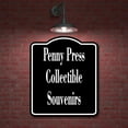 thumbnail image 2 of Penny Press Collectible Souvenirs BLACK Aluminium Composite Sign 8.5''x10'', 2 of 9