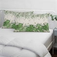 thumbnail image 3 of St. Patrick's Pillow Covers, Linen Long Throw Pillow Case, Luck Shamrocks Eucalyptus Leaves Flowers Vintage Holiday Pillow Protector Decorative Cushion Cover for Living Room/Bedroom 16" x 24", 3 of 8