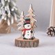 thumbnail image 5 of Adorno navideño de madera para escritorio, adorno de árbol de madera, decoración navideña para el hogar, elegante diseño de pino, árbol de escritorio plegable, base de soporte de metal, para, 5 of 9