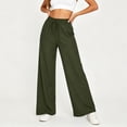 thumbnail image 4 of Pants for Women,Jeans for Women High Waisted Wide Leg Womens Jeans with Pockets Elastic Waist Strechy Drawstring Pull On Denim-Like Pants, 4 of 9