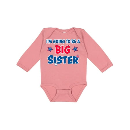 

Inktastic July 4th Im Going to be a Big Sister Gift Baby Girl Long Sleeve Bodysuit