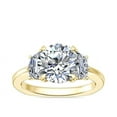 thumbnail image 1 of 0.80 Carat Excellent Round Shape Genuine Diamond Latest Design Three Stone Engagement Ring for Ladies Solid 18K Yellow Gold Size 7.5, 1 of 8