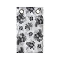thumbnail image 1 of Floral Hanging Pocket Organizer, Tropical Creative Pattern with Hibiscus Petals and Exotic Leaves Print, Printed Polyester Storage Bag with Pockets, 9" x 16", Charcoal Grey and White, 1 of 2