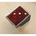 thumbnail image 3 of Red Onyx Mens Ring, Natural Red Onyx Gents Ring, December, Silver Jewelry, 925 Silver Ring, Birthday Gift, Heavy Mens Ring, Arabic Design, Ottoman Style Ring, Christmas, Turkey Mens Signet Ring, 3 of 6