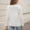 thumbnail image 3 of SYMOID Womens Beige Crew Neck Sweater - 100% Polyester Soft Cable Knit with Textured Heart, Long Sleeves, Curved Hem, Casual Cute for Valentine's Day & Daily Wear, S-XL,Size L, 3 of 6