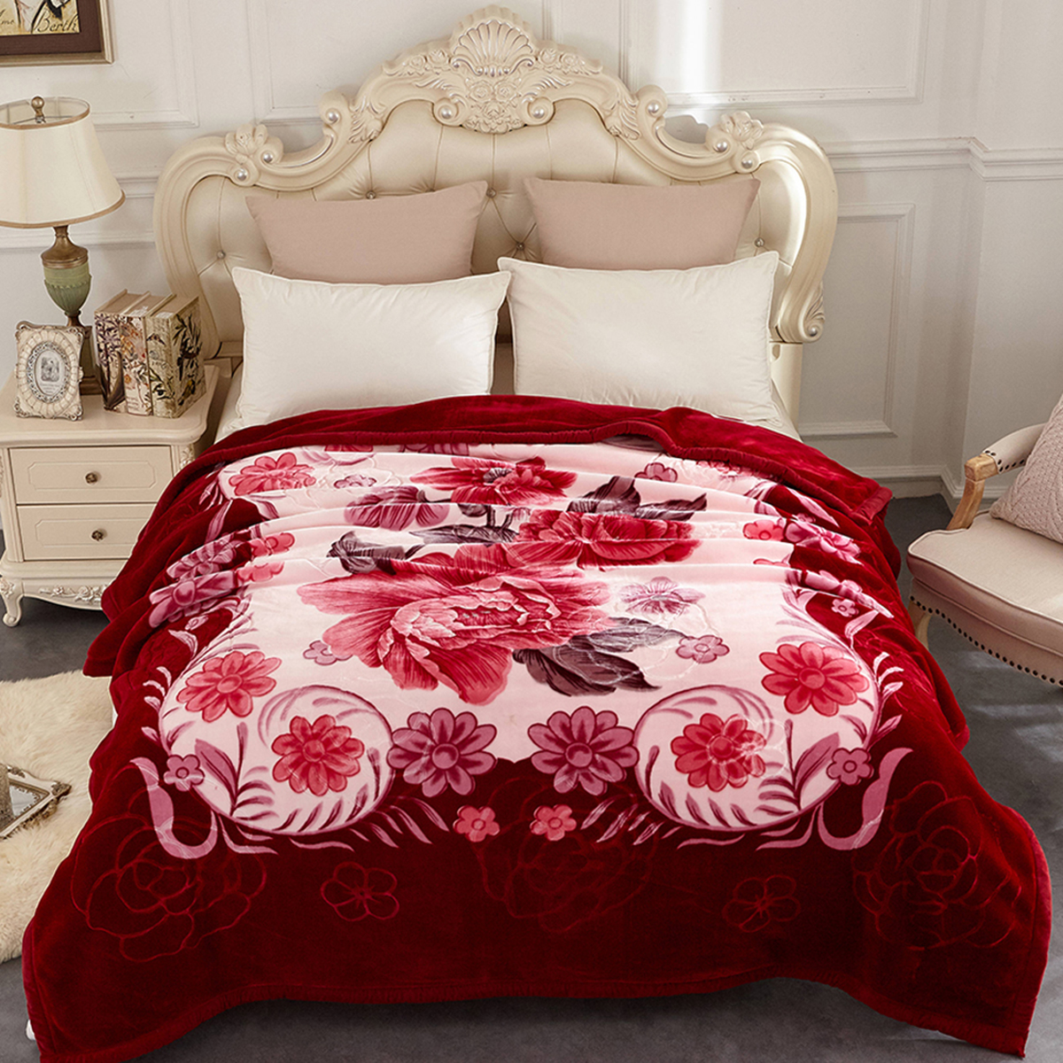 10lbs Printed Heavy Korean Mink Plush Fleece Blanket