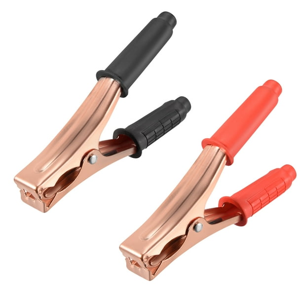 2pcs Crocodile Clamp, Pure Copper 500a Car Battery Charger Clamps