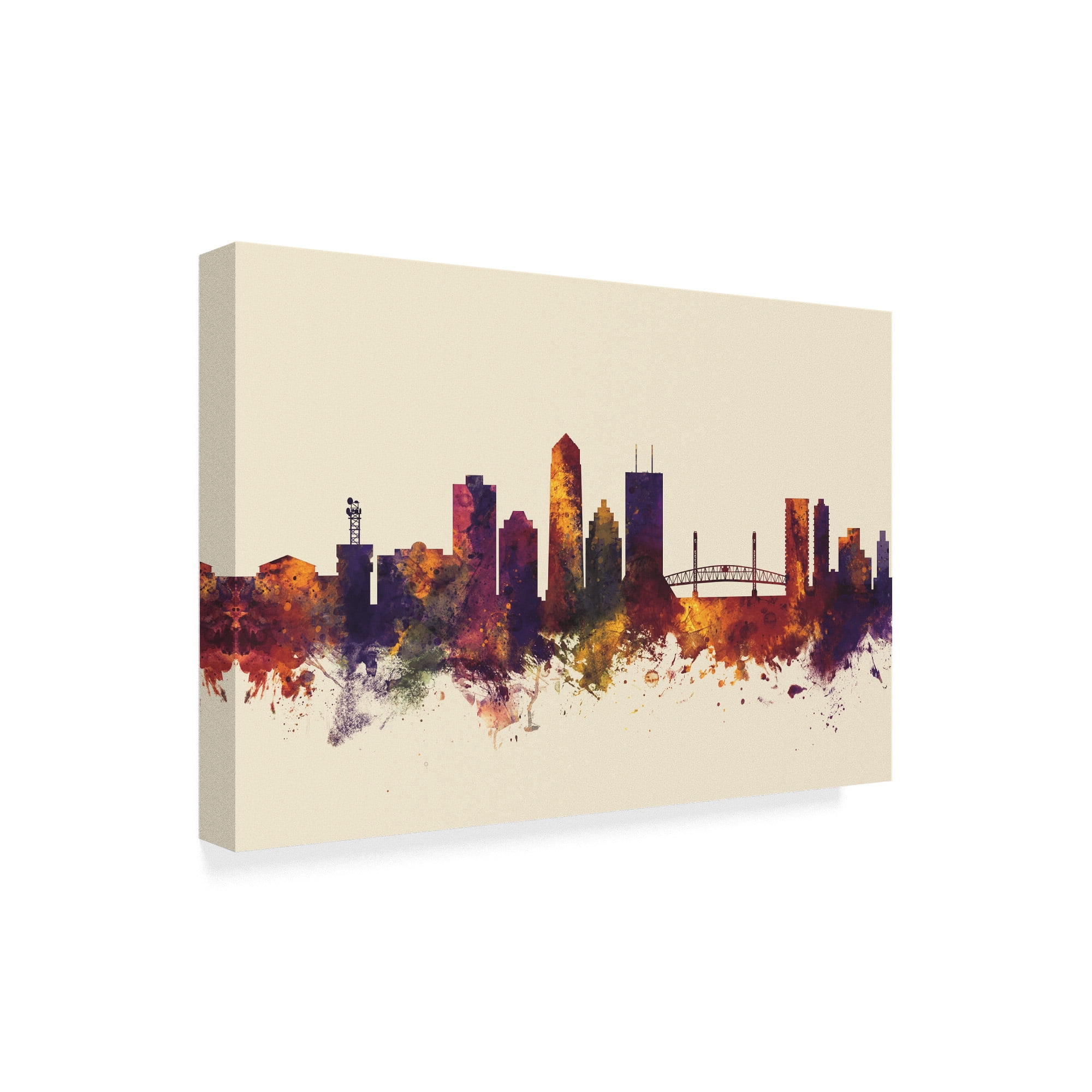 Trademark Fine Art 'Jacksonville Florida Skyline III' Canvas Art by Michael Tompsett
