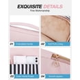 thumbnail image 4 of BAGSMART Laptop Sleeve Case for 15.6" HP, Dell, Acer Aspire, Asus Notebook, Protective Soft Padded Zipper Cover Carrying Computer Bag, Compatible with 16" MacBook Pro, Pink Stripes with Handle, 4 of 10