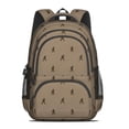 thumbnail image 2 of Bigfoot and Silhouette Brown Pattern Backpack for School, Cute School Bag with Adjustable Shoulder Straps and Padded Back, 16.9"x12.6"x5.9", 2 of 5