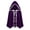 Purple, variant on Oalirro Hood Cape for Party Holiday Lace Solid Color Hooded Short Velvet Cape Hood Cape Halloween Christmas Fancy Cloak with Hood