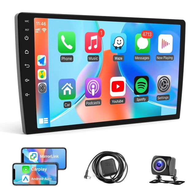 Estéreo para coche Leadfan Android de 9 pulgadas con Carplay inalámbrico y GPS