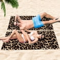 thumbnail image 6 of GZHJMY Beach Towel for Women Girls, Brown Leopard Pattern Bath Towel, Oversized Lightweight Sport Towel, 31x51 Inch, 6 of 7