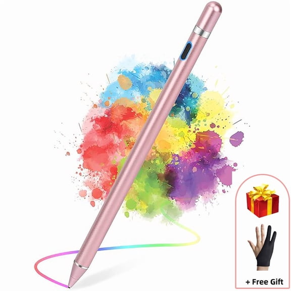 Universal Stylus Pen for for ipad Pro 13 2024 10th 10.9 Pro 11 2022 2021 Pro 12.9 2020 2018 Air 5 4 2 1 9.7 6th 5th 10.2 Mini 6 (10inch-Rose Gold)