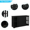 thumbnail image 3 of Zimtown Aparador de madera Buffet Gabinete de almacenamiento Mesa de sofá de consola de 42 pulgadas con puertas corredizas Zimtown contemporary, 3 of 6