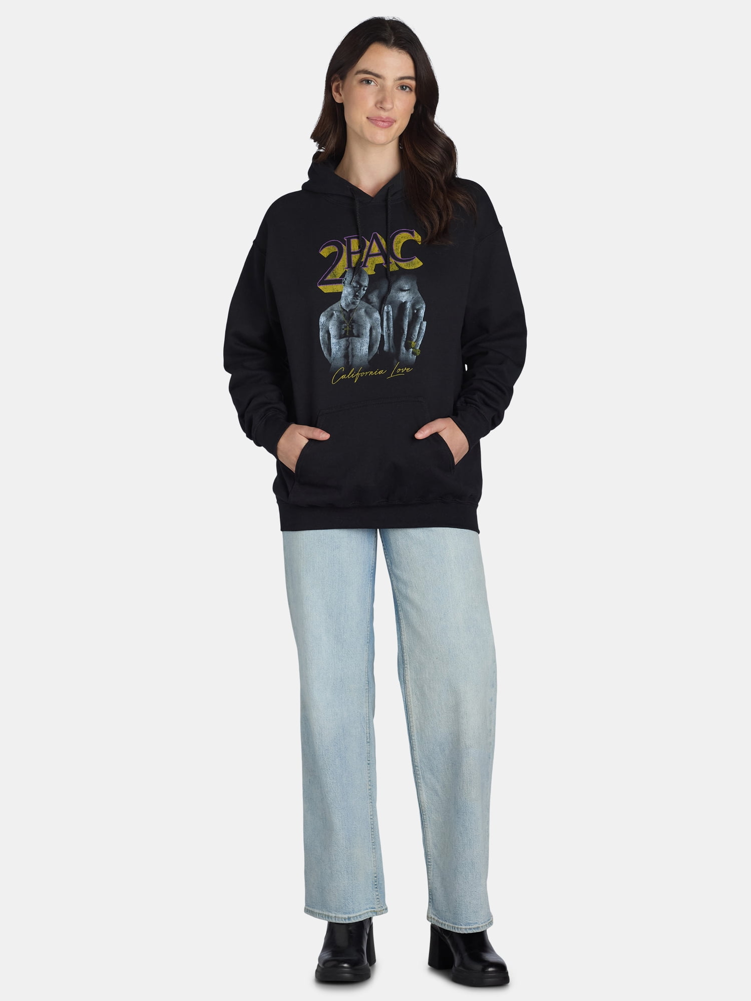 Tupac Men's and Big Men's California Love Graphic Hoodie with Long Sleeves, Sizes S-3XL