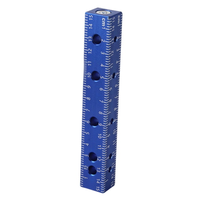 Regla para Carpintería Regla de Marcado Herramienta de Marcado de Aluminio Multifuncional Calibrador de Medición Preciso para Bricolaje Adecuado para Hombres Carpinteros Construcción Azul
