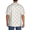 thumbnail image 3 of KLL Anchors Print Men's Shirt Short Sleeve Button Down Summer Cuba Beach Shirts- 4X-Large, 3 of 5