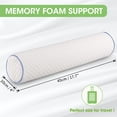 thumbnail image 3 of POWER OF NATURE Round Cervical Neck Roll Cylinder Bolster Pillow Cushion Memory Foam Removable Washable Cover, for Head, Neck, Back, and Legs Ideal for Spine and Neck 47*13*13CM, 3 of 8