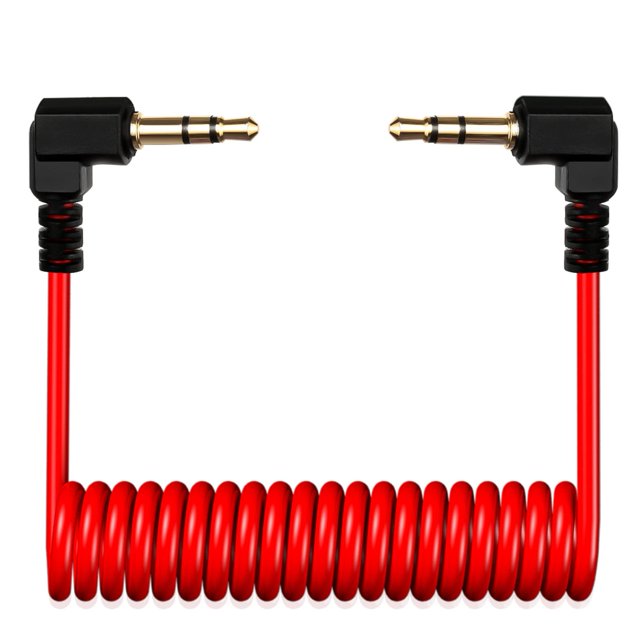 Cable TRS Adaptador TRS a TRS de 3,5 mm Cable de conexión para micrófono Cable auxiliar de 1/8 Convertidor de audio TRS Cables de conexión Cámaras Cable de micrófono en espiral para transmisión en viv