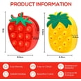 thumbnail image 2 of Monedero HUOGUO Pop Fidget Toy Rainbow Strawberries, 2 of 4