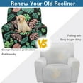 thumbnail image 5 of Renewold Tropical Monstera Leaf Recliner Chair Cover Machine Washable Recliner Sofa Slipcover 4 Pieces Universal Reclining Couch Cover with Pocket for 1 Cushion Reclining Sofa, 5 of 8