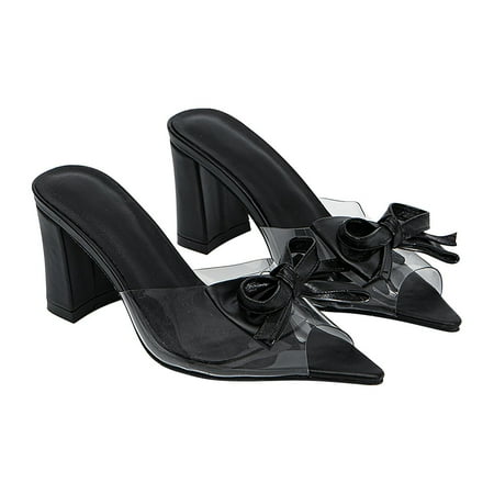 

CLZOUD for Women Sandals Black Women s Slippers Women s High Heeled Slippers Bohemian Beach Shoes High Heeled Shoes Sandals 39