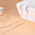 thumbnail image 4 of 925 Sterling Silver Wave Cuff Earrings Wrap Tassel Earrings for Women Teen Girls Dangle Earrings Threader Chain----silver--Product code 80373 silver, 4 of 5
