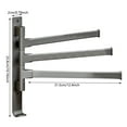 thumbnail image 2 of SHAGUOZHOU Boho Bathroom Rugs Bathroom Shelves Towels Large Bathroom Swivel Towel Rack Thicken 4 Arm Towel Bar 180° Space Saving Wall Mounted Towel Holder With Hook Rustproof Swing Out Towel Hanger, 2 of 3
