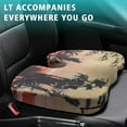 thumbnail image 4 of Premium Travel Pattern Memory Foam Seat Cushion Ergonomic Chair Pad for Office Chair, Car, Airplane & Bleachers Sciatica, Tailbone Hip & Back Pain Relief - Chair Cushion for Long Office Workers., 4 of 5