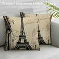 thumbnail image 3 of HENGT  Paris Square Throw Pillow Case Decorative Durable Eiffel Tower Throw Pillow Covers for Couch Sofa Bed Living Room Cushion Slip Cover, 3 of 5