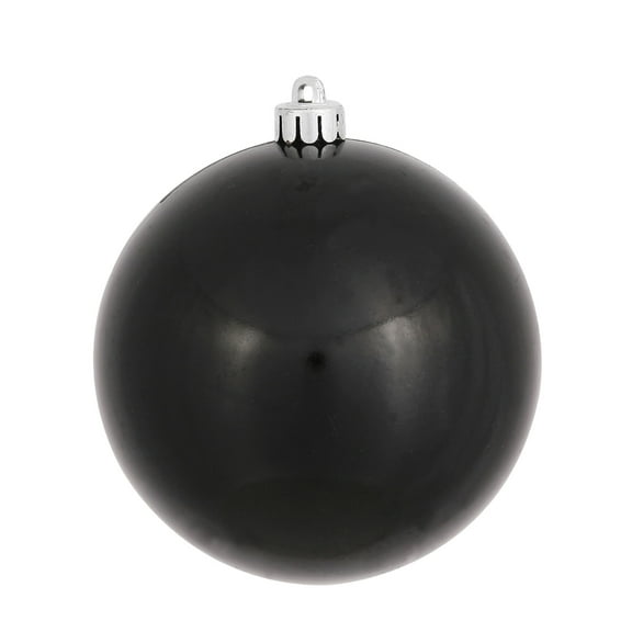 Vickerman 8" Black Candy Ball Ornament
