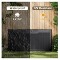 thumbnail image 5 of SONGMY 100 Gallon Resin Deck Box, Waterproof Outdoor Storage Box with Lockable Lid for Garden Tools, Patio Cushions (Black), 5 of 7