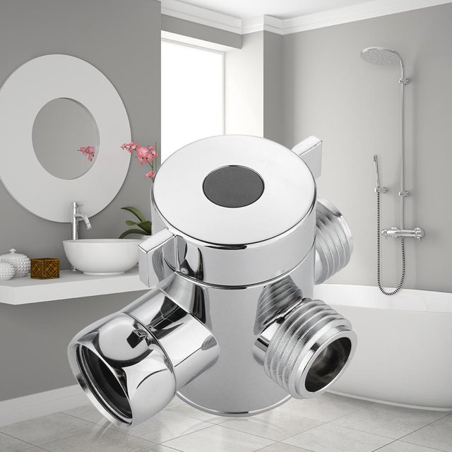 Desviador de cabezal de ducha de 3 vías G1/2 Interruptor de tres funciones Conector de adaptador en T Ndcxsfigh Libre de BPA
