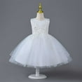 thumbnail image 2 of PINQI Birthday Toddler Girls Dresses Baby Girl Princess Bridesmaid Pageant Gown Birthday Party Wedding Dress Sleeveless Party Dresses, 2 of 6