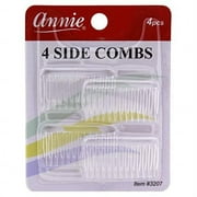 Annie Side Combs Small 4 Pcs #3203 & #3207 - Brown