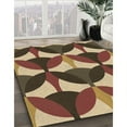 thumbnail image 3 of Ahgly Company Tapis d'Intérieur Lavable en Machine Carré Transitionnel Rouge Brun, 8 Pieds Carré, 3 of 7
