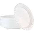 thumbnail image 2 of Nicole Fantini's Case Pack Deal for Resturants, Deli & all Parties & Occasions for Ideal 10 Inches Disposable White Diner Plastic Plates Can Use in Microwave, 100Ct/Pack, 400Ct/Case : 10 Case Packs, 2 of 3