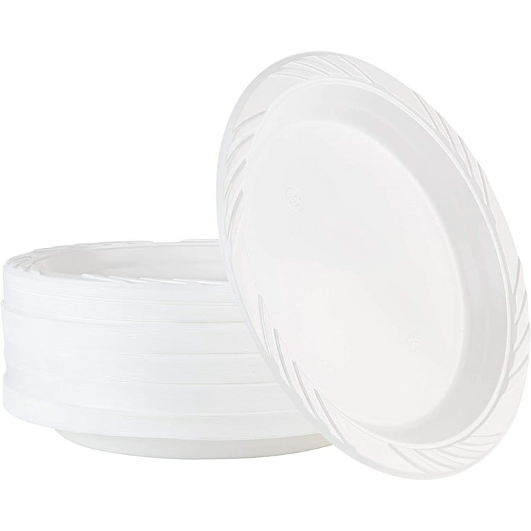 Cooking Concepts 10 White Plastic Microwave Plates - 2 ct