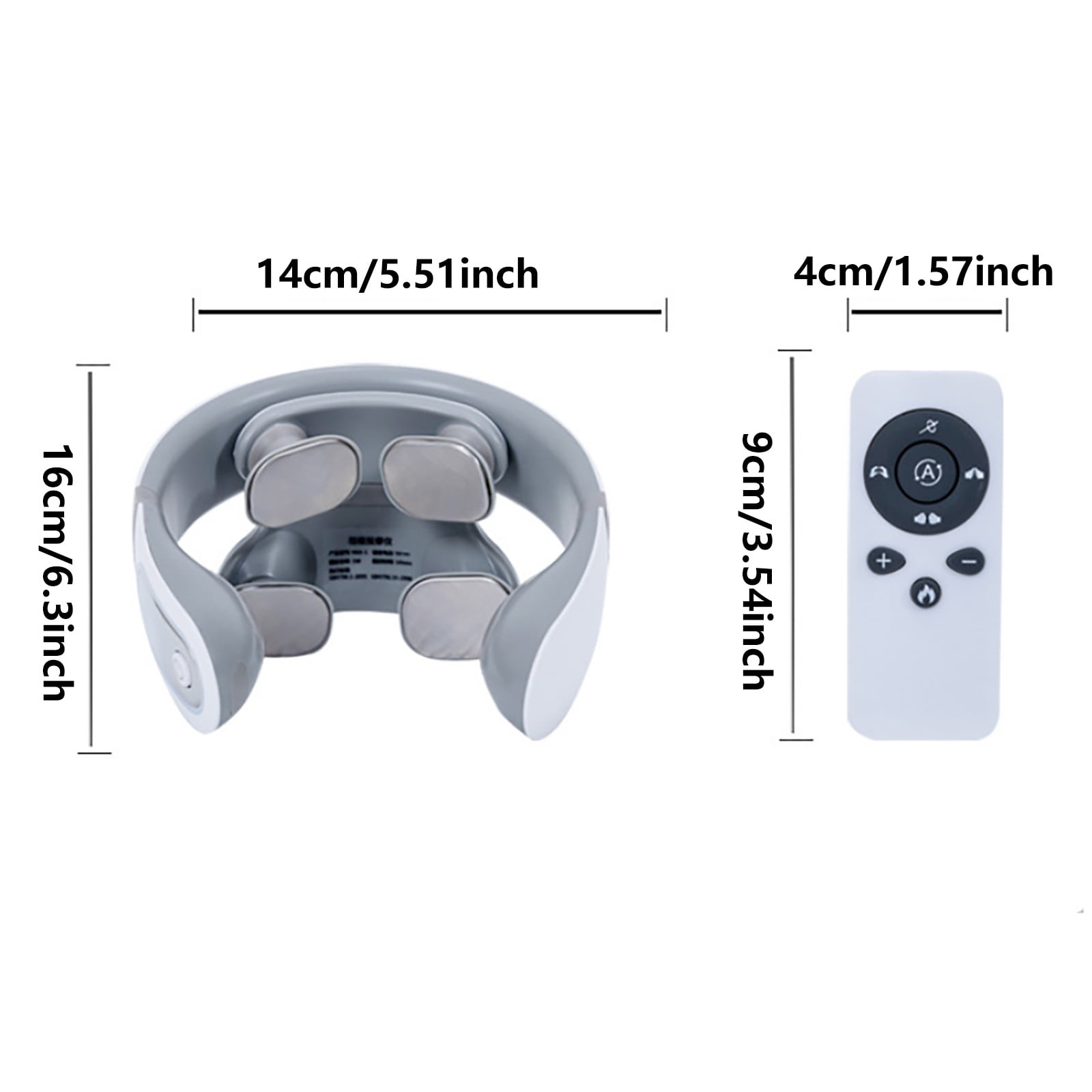 DAMAI Neck Massager, 4-Head Neck Massage with 6 Vibration Modes & 15 Intensity Levels, Electric Pulse Deep Tissue Neck Massage, Promote Muscle Relaxation for Women Men Gifts